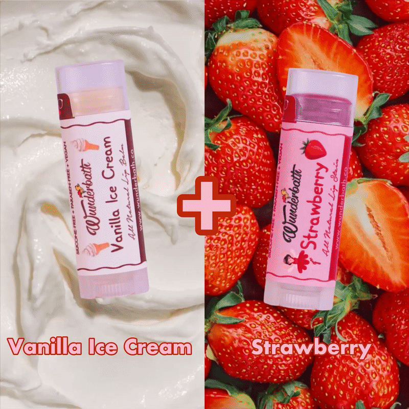 Strawberry Ice Cream Flavor Transforming Lip Balm Set