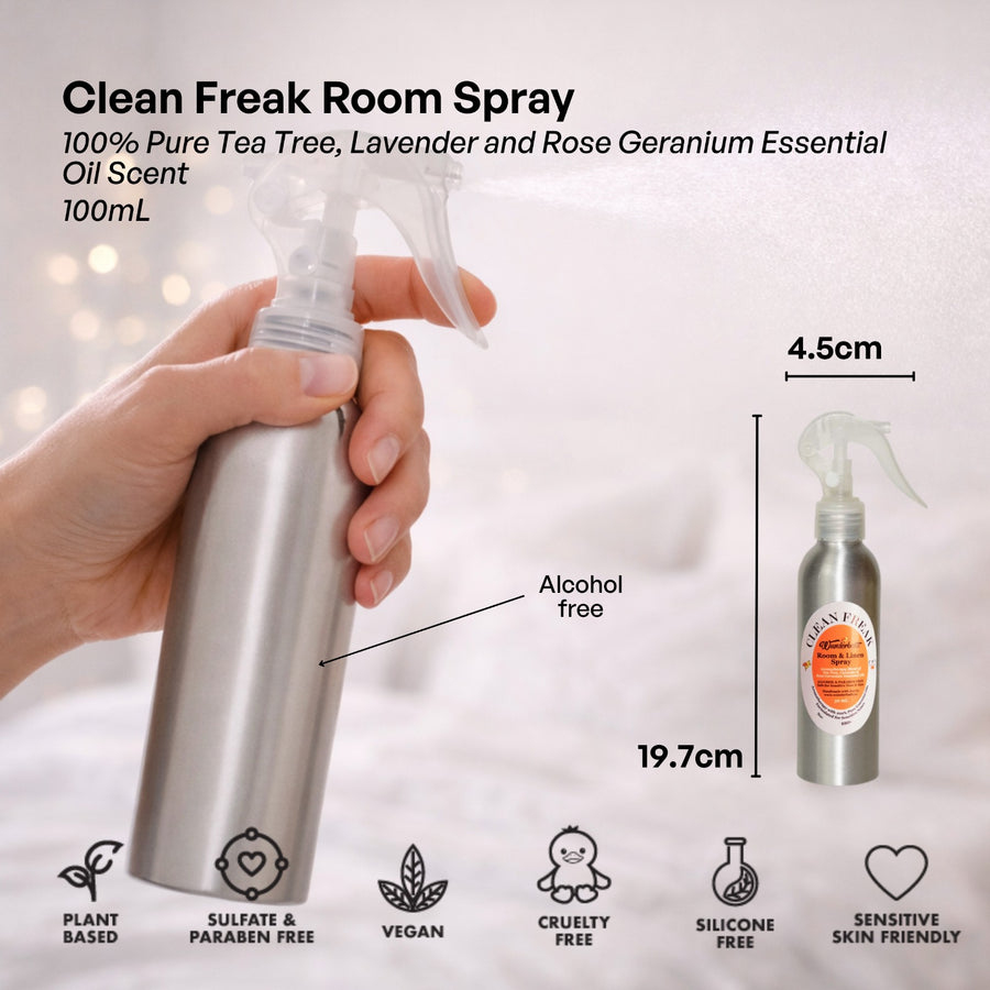Clean Freak Room & Linen Spray 50ml – WUNDERBATH