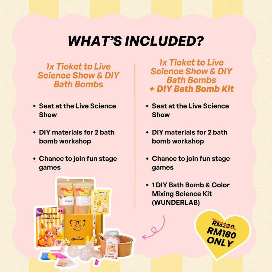 [KIDS LIVE SHOW] Science Show + DIY Bath Bomb Experience